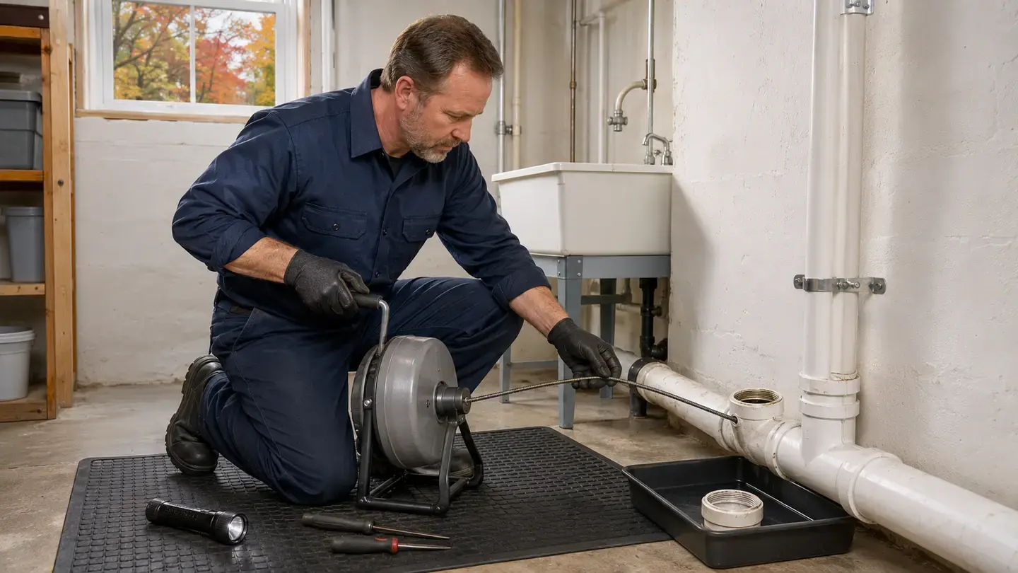 Drain Pipe Cleaning Before Cooler Weather Backup Warning Signs
